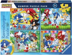 Ravensburger puslespil Sonic Pindsvin 4x100 brikker