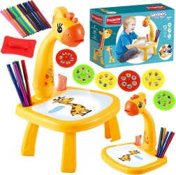 Projektions-tegnebord i giraf-form med tuscher WOOPIE