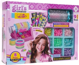 Sæt til fremstilling af armbånd med vævestativ og tilbehør