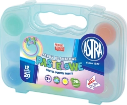Temperafarver ASTRA pastel 12×20 ml i plastkuffert (blå)