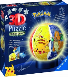 3D puslespil lysende kugle POKÉMON 72 brikker