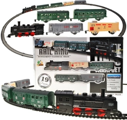 Elektrisk tog med lokomotiv og vogne