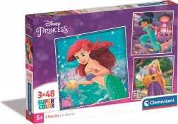 Puslespil DISNEY PRINCESS 3×48 brikker – CLEMENTONI