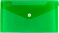 DL Opaline dokumentlomme med trykknap, grøn