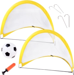 Pop op-fodboldmål x2 med net og bold