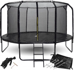 Have-trampolin SkyFlyer 426 cm med sikkerhedsnet og stige