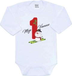 Babybody New Baby mine første jul, størrelse 56 (0–3 måneder)