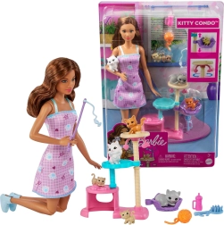 Barbie kattepasser Kitty Condo – leg med kæledyr fra MATTEL
