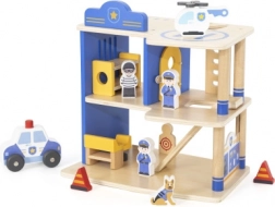 VIGA træ-politistation med 3 etager og tilbehør