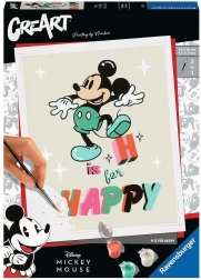 Maling efter tal RAVENSBURGER CreArt – MICKEY MOUSE: H is for Happy, 13 × 18 cm