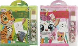 Malebog med stempler og klistermærker