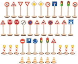 Goki stort sæt trafikskilte – 40 dele