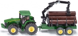 Modeltraktor John Deere 8430 med skovanhænger Siku 1:50