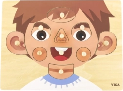 Træpuslespil med ansigt til børn VIGA