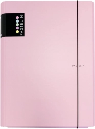 3-klaps laminerede mapper med elastik Pastelini – Rosa