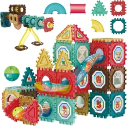 Magnetisk byggesæt 3D – kuglebane 68 dele WOOPIE