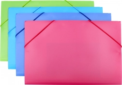 Farvet mappe med elastik