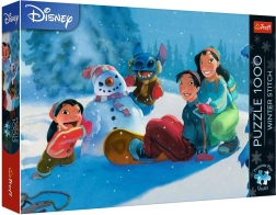 Puzzle Premium Plus – vinter med Stitch, 1000 brikker