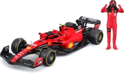 Ferrari F1 SF-23 1:24 med førerfigur og vitrineskrin fra Bburago