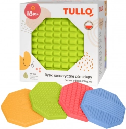 Sensoriske ottekantede former med forskellige teksturer 4 stk.