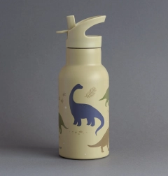 Rustfri drikkeflaske med dinosaurmotiv - 350 ml