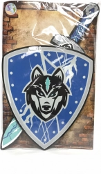 Skumsværd og skjold med ræv til børn