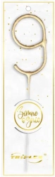 Stjernekaster tal 9, 16,5 cm, guld
