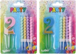 festlys nummer 2 og 4 stearinlys