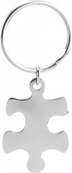 Nøglevedhæng i stål Puzzle Venstre
