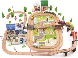 2Kids Toys træ-togbane by og landsby 200 dele