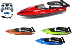 Motorbåd R/C med USB oplader - forskellige farver