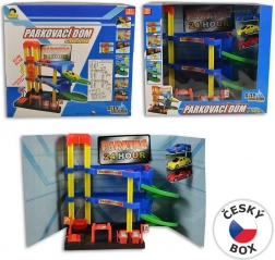 MaDe Garage med manuel elevator og 3 biler, 29 cm