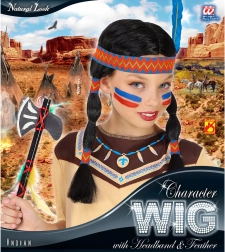 Paryk med pandebånd Indiske kvinde