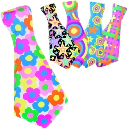 Meget farverig slips på snor til fest