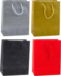 Gavepose med struktureret kvadratisk mønster 23 × 18 × 10 cm