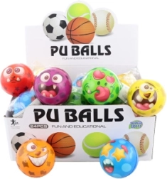 Skumbold med ansigter 7 cm