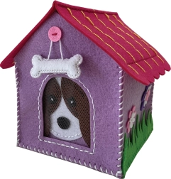 Filtæsker Hund lilla TOYS INN – kreativ sy-sæt til børn