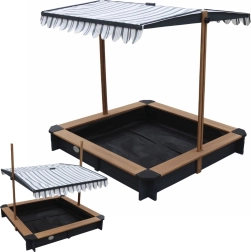 Træsandkasse med justerbart tag og bænke AXI