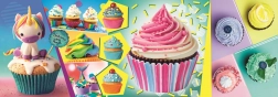 TREFL Panoramapuslespil Farverige cupcakes 1000 brikker