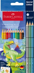 Farveblyanter Faber-Castell Colour Grip Dinosaur 10+3
