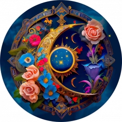 Træpuslespil Blomster-Månen 505 brikker