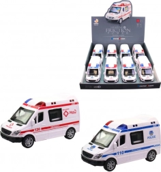 Auto ambulance med lys og lyd, 14 cm