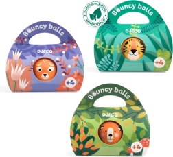 Hoppebold af naturgummi med vilde dyremotiver DJECO