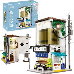 CaDA byggesæt japansk butik med dampede boller med LED-belysning, 1108 dele