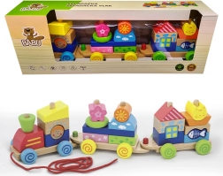 Sammenklappeligt tog i træ til børn