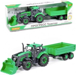 Traktor med trailer og læsser Progress