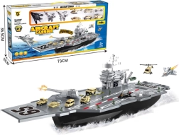 Militært hangarskib med jægere