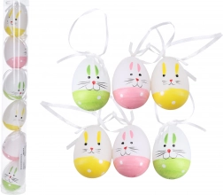 Dekorative plastfarvede æg 6 cm