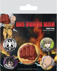 Sæt med badges One Punch Man
