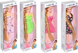 Dukke med fletninger 28 cm